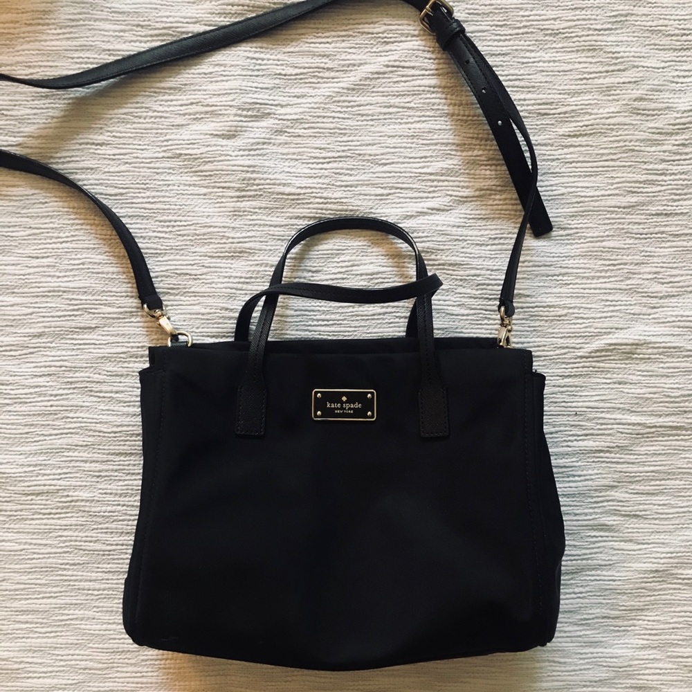 kate spade Nylon Black Crossbody Satchel